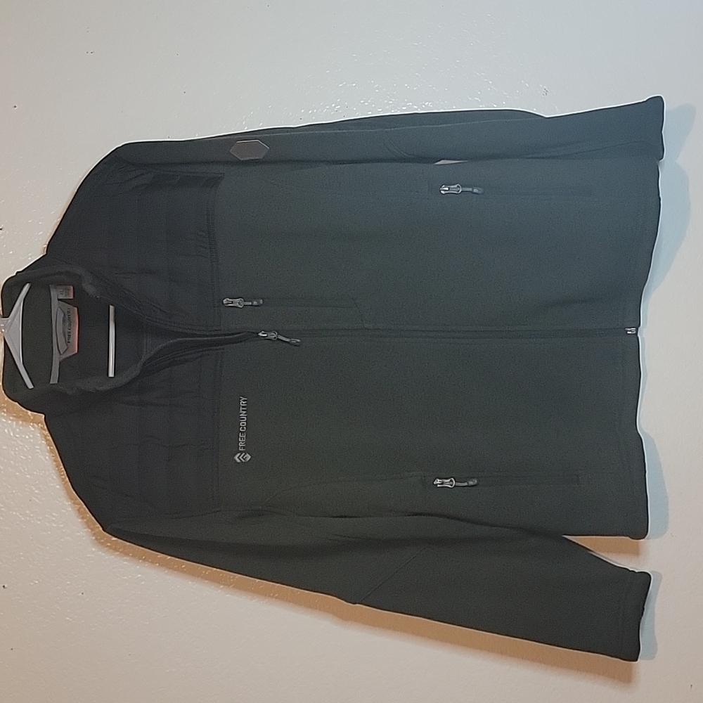 Free County Green Full Zip Fleece